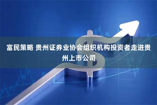 富民策略 贵州证券业协会组织机构投资者走进贵州上市公司