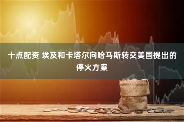 十点配资 埃及和卡塔尔向哈马斯转交美国提出的停火方案